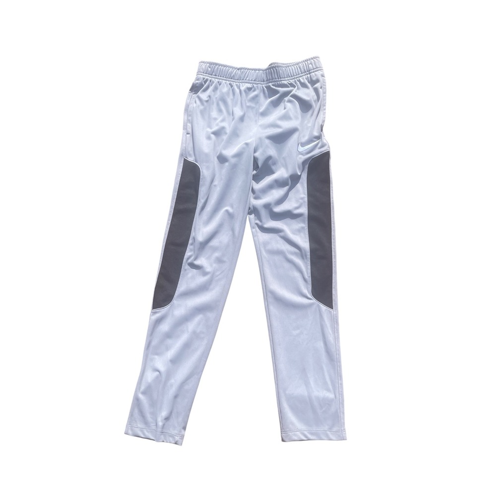 Nike Dri-FIT‎ Kids Active Pants Athletic Track Lightweight Gray Black Large